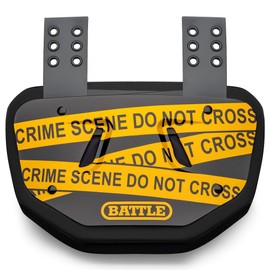 Battle Sports Crime Scene Chrome Football Back Plate - Adult