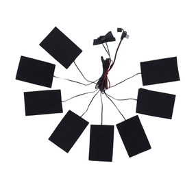 Generic 8 in 1 Electric Heating Pads 3 Gears Carbon Fiber Heater Sheet USB Powered Clothes Vest Heating Film Set