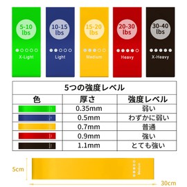 roseddy Training Tubes Resistance Bands Natural Latex Fitness Bands Yoga 5 Different Strength Exercise Banded Set for Home Muscle Training Booty Rubber Tubes (5 Colors)