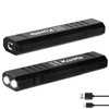 KunHe 2Pack 800 lumens 1200mAh EDC Flat Flashlight Rechargeable Small