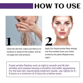 Parches Antiarrugas Unidades 100 Piezas, Patches Faciales para Alisar Hidratar Ojos, Boca y Frente, Pegatinas de Estiramiento Facial para Mujer       