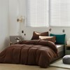 KAREVER Brown 3Pcs Bedding Set (Twin) - Chestnut Brown Comforter,