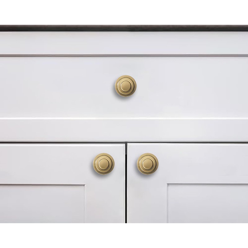 khtumeware 10 Pack 1-1/4 Inch(32mm) Champagne Bronze Round Cabinet Knobs