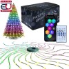 EU Bestchoice Christmas Tree Waterfall String 400LED Lights Waterproof Smart