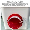 Chicken Feeder Rain Proof Poultry Feeder Port Gravity Feed Kit