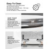 Toilet Seat Resin Elongated Silver Glitter Slow Quiet-Close Heavy Duty