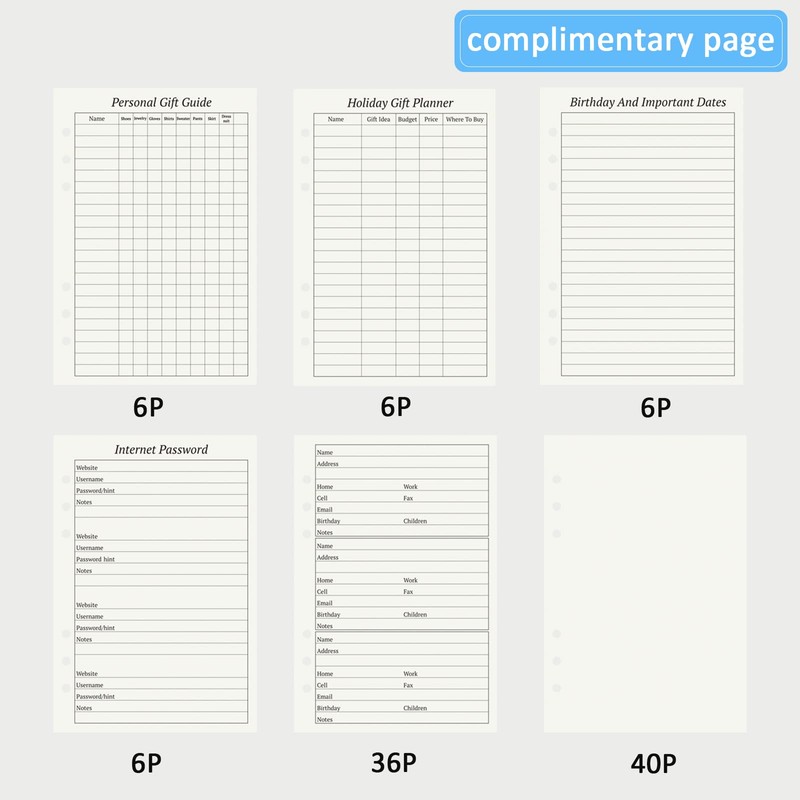Refillable Address Book with Alphabetical Tabs, 600 Entry Spaces Large