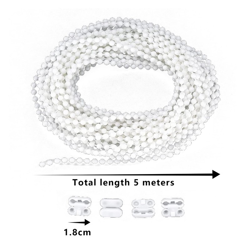 Plastic Roller Blind and Roman Shade Blind Beaded Chain Cord,Blind