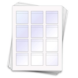 60 Lip Balm Tube Printable Labels with Perforated Safety Seal, 2 x 2.15 inches, Clear Gloss