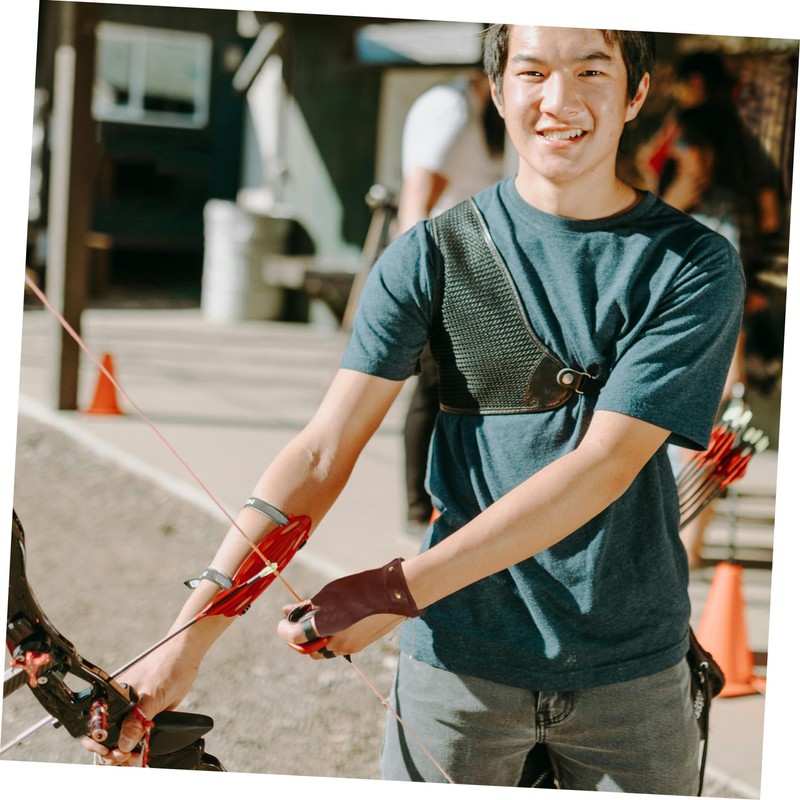 Mipcase Hunting Gloves Archery Finger Tabs for Bow Shooting Comfortable