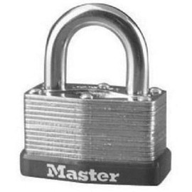 Master Lock Padlock, Laminated Steel Warded Lock, 1-3/4 in. Wide, 500D, Silver