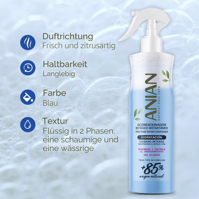 ANIAN - Leave-In Conditioner 400 ml, Two-Phase Moisturising Conditioner for