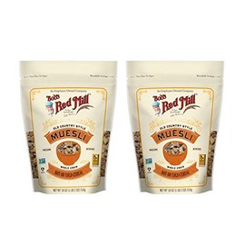 Bob's Red Mill Old Country Style Muesli 18 oz (Two Pack) - Whole Grain Hot or Cold Breakfast Cereal - 2 Pack Muesli (18 oz bags, 36 oz total)
