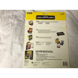 Fellowes Video Cassette Labels Set of 20 Labels Spine and Face Inkjet & Laser