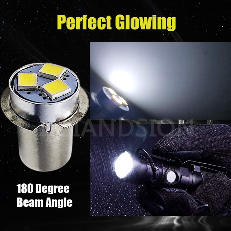 Ruiandsion 2pcs P13.5S LED Bulb 18V White 2835 3SMD Chips