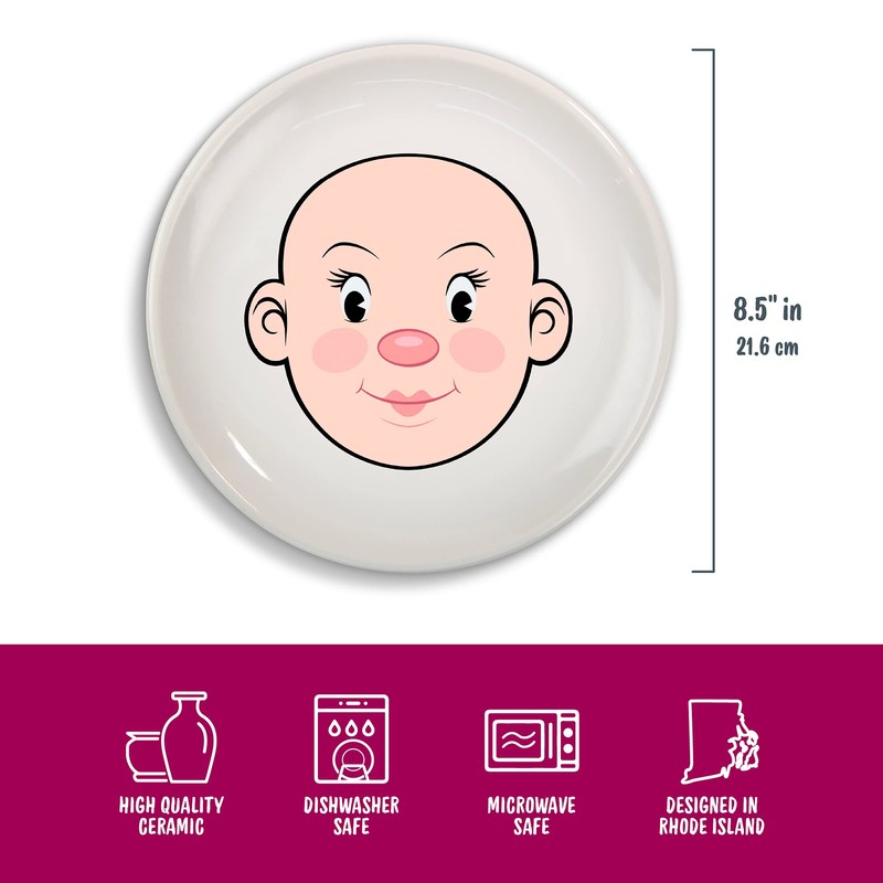 Genuine Fred MS. FOOD FACE Kids' Ceramic Dinner Plate