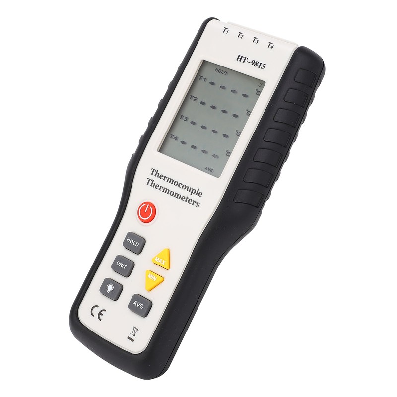 Thermometer High Accuracy Digital Display 4 Channel Portable Thermocouple Thermometer