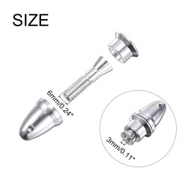 QUARKZMAN Propeller Adapter RC Aeroplane Aeroplane Spinner, 3 mm Bore and 6 mm Output Shaft Propeller Adapter Saver for Shaft Brushless Motor Speed Controller, Pack of 6