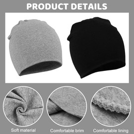 COYUN Pack of 2 Children's Slouch Beanie Hats, Children's Winter Hats, Children's Unisex Hat, Soft Winter Hats for Boys and Girls, Warm Children's Hats, Double Layer Baby Knitted Hat, Warm Hat