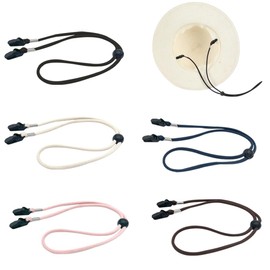 TRKETK Pack of 5 Hat Band Hat Anti Wind Lanyard Cord Clips Adjustable Hat Band Clips Removable Windproof Hat Chin Cord Suitable for Outdoor Activities such as Golf Boating Fishing Caps, multicoloured