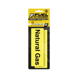 Fuel Stickers Natural Gas Sticker - Fuel Label Signage for Pipe, Storage Tank, Container - Weather Proof, Extreme Stick, Indoor/Outdoor Rated - Natural Gas Label by Fuel Stickers - USA Made (6x2 inch), 2 Labels
