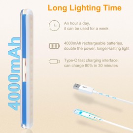 Benreom Benreom Wireless Vanity Lights for Mirror, Rechargeable Battery Operated Mirror Lights, Adjustable Color Brightness & Angle Makeup Light, Cordless Lights for Mirror, for Makeup Vanity Bathroom Mirror