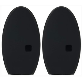 KARLOTLAND - Funda de silicona con 5 botones para llave inteligente compatible con Nissan Rogue Maxima Altima Sedan Pathfinder Armada Murano Titan Versa Sentra (2 unidades, negro con rojo)