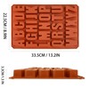 Wocuz Chocolate Silicone Mold - Larger Alphabet Baking 13.2x8.9x1.3 Inch
