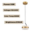 DANSEER Mid Century Modern Gold LED Pendant Light, Mini Hanging