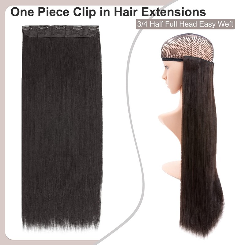 Hairro 26 inch 3/4 Full Head Clip in on Synthetic
