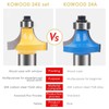 KOWOOD 24X Router Bits Set 1/2 Inch Shank Made of
