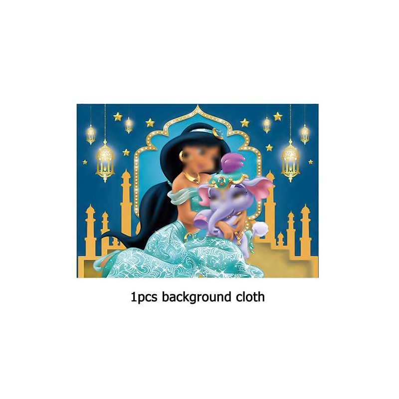 RZDQZY Princess Jasmine Photo Backdrop - Pink Fabric, Medium/Large Size,