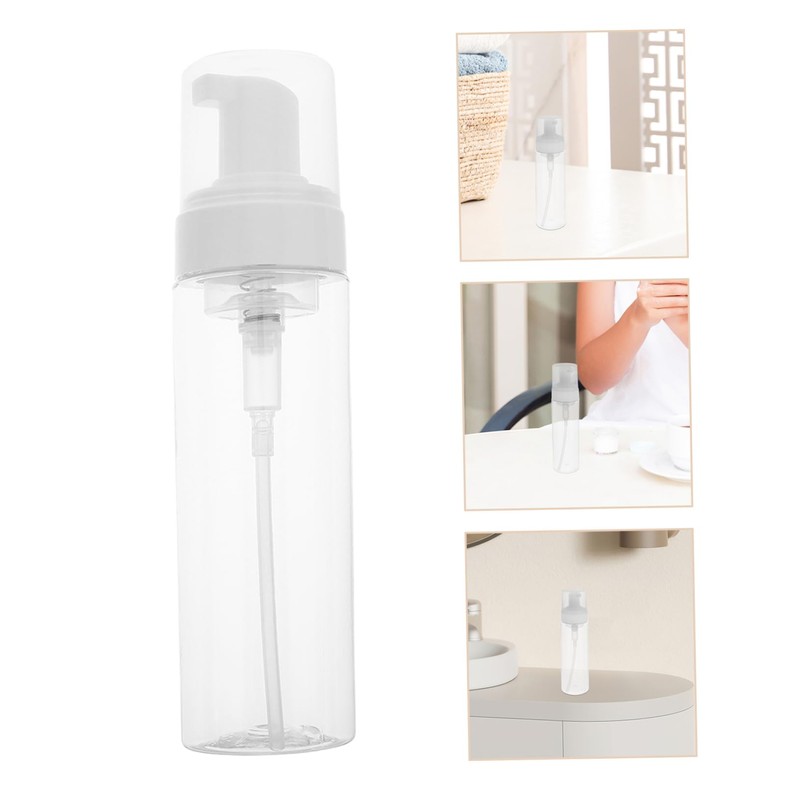 Healeved 2pcs Clear Refillable Foaming Pump Bottles for Hand Soap