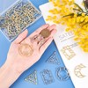 OLYCRAFT 32pcs Geometric Open Bezel Pendant 4 Styles Partially Open