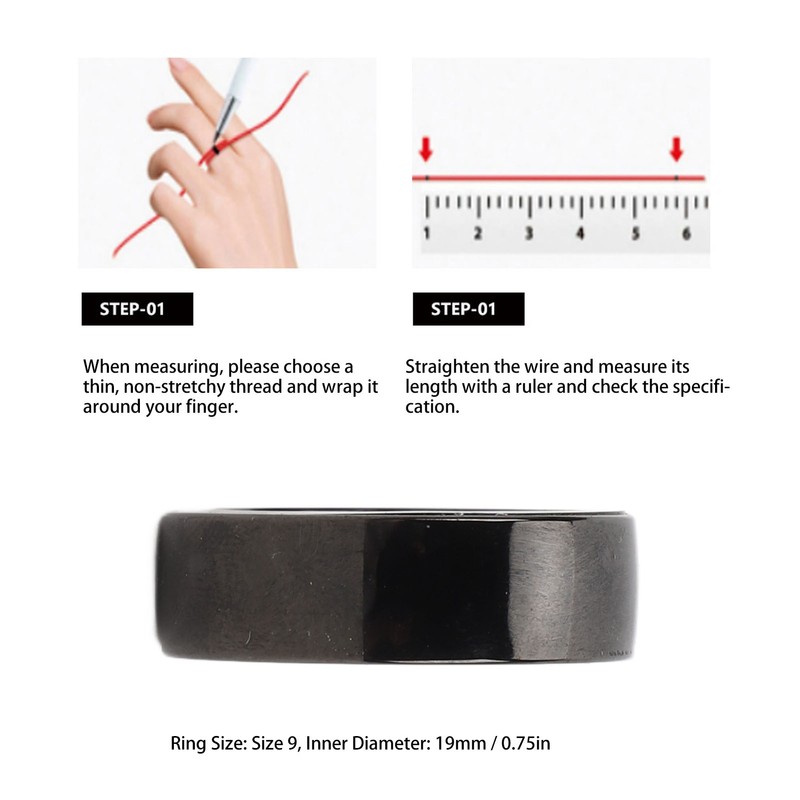 Smart Fitness Tracker Ring IP68 Waterproof Bluetooth Pedometer Smart Ring