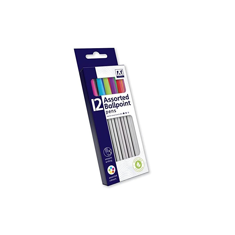 IG Design A Stationery Assorted Colours Ballpoint Pens - Box