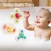 lisfiva 3PCS Suction Cup Spinner Toys for 1 Year Old
