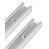 QWORK Aluminum T Track, 2 Pack 12 Inch Universal Double