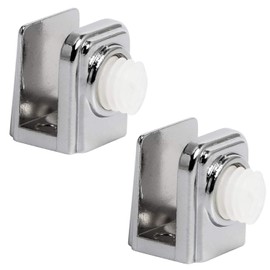 Aopin Glass Shelf Bracket, Adjustable Glass Clips Glass Clamp Brackets, Polished Finish Zinc Alloy, for 5-8 mm / 0.19-0.3 inch Thickness Wooden/Acrylic/Glass Shelf, Silver, 2 PCS