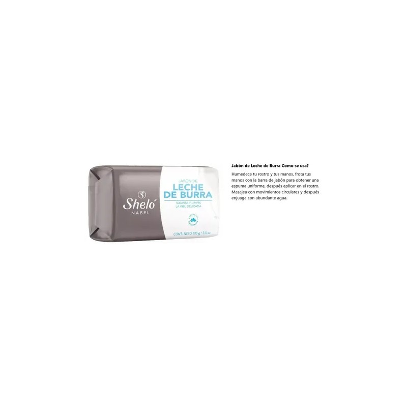 Jabón Leche De Burra Shelo Nabel 3 Piezas