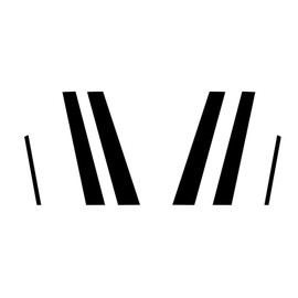 Rvinyl Rtrim Pillar Post Decal Trim Compatible with Honda Civic 2006-2011 (Sedan) - DIY Vinyl Pillar Post Trim - Gloss (Black)