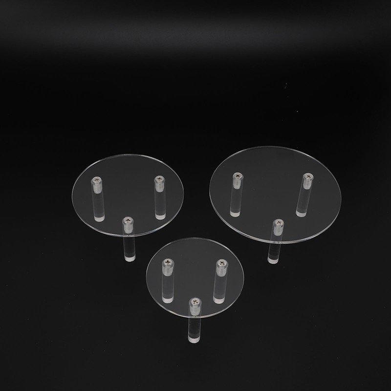 3 PCS Round Acrylic Display Stand Set Easy To Install