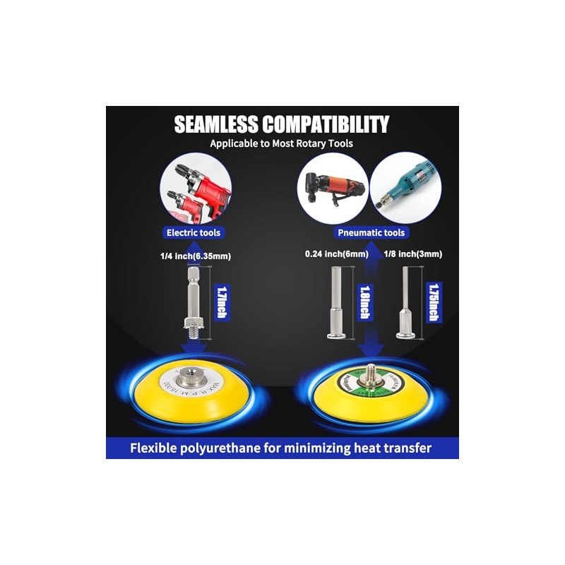 133 PCS Sanding Disc Drill Polishing Kit for Car and