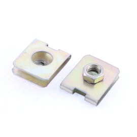 uxcell a15100800ux0038 20Pcs Metal Screw U-Type Clips Speed Nuts for Car License Plate, 20 Pack