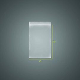 SNL Quality Zipper Lock Reclosable Clear Disposable Plastic Bags, Strong | 4" X 6" - 2 MIL - 100 Bags