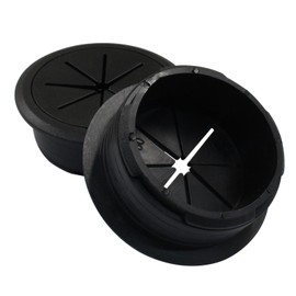 Zorfeter 2pcs 2 Inch Black Flexible Desk Grommet, Wire Cord Hole Cover Cable Organizer for Cables Desktop Equipment Home & Office Table Cables