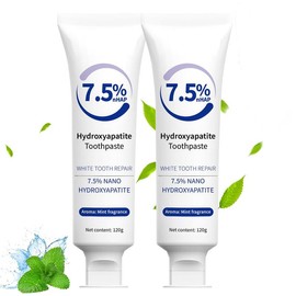 7.5% Hydroxyapatite Toothpaste, Hidroxiapatita Toothpaste for Advanced Enamel Protection,Gentle Mint,Fresh Breath,Deep Cleaning Care Toothpaste (2pcs) Cleansing Oral