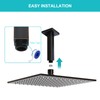 ENGA Straight Shower Arm with Flange, 6 Inch Ceiling Mount