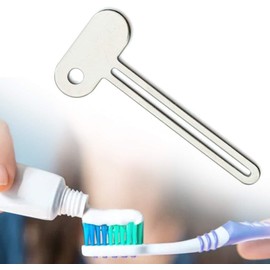 Semicircular Metal Manual Toothpaste Squeezer Stainless Steel Dispenser Tube Squeezer Hand Cream Tube For Key Set Practi Toothpaste Squeezer Dispenser For Kids, Daily Living Tube Squeezing Aids 1 unit