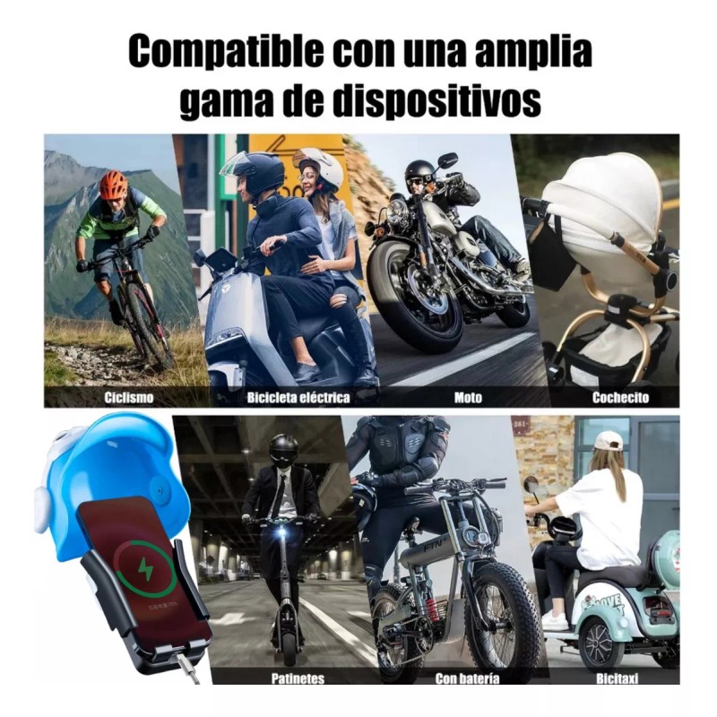 CACTUS ARCOIRIS Soporte Celular Moto Bicicleta Base Porta Teléfono Accesorio